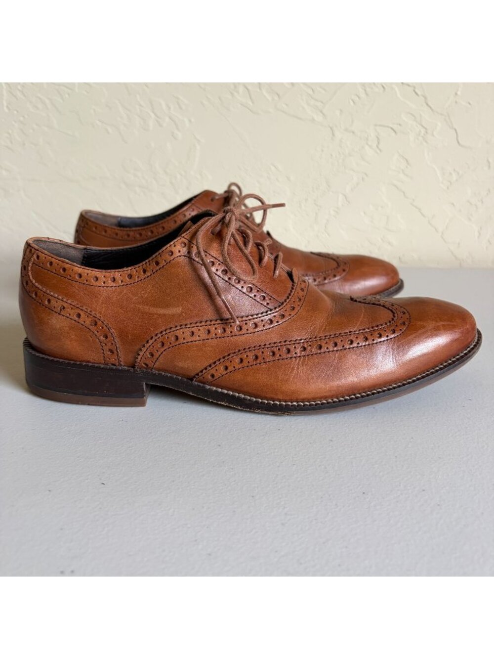 Cole Haan Williams Wingtip Oxford British Tan Men's US 8